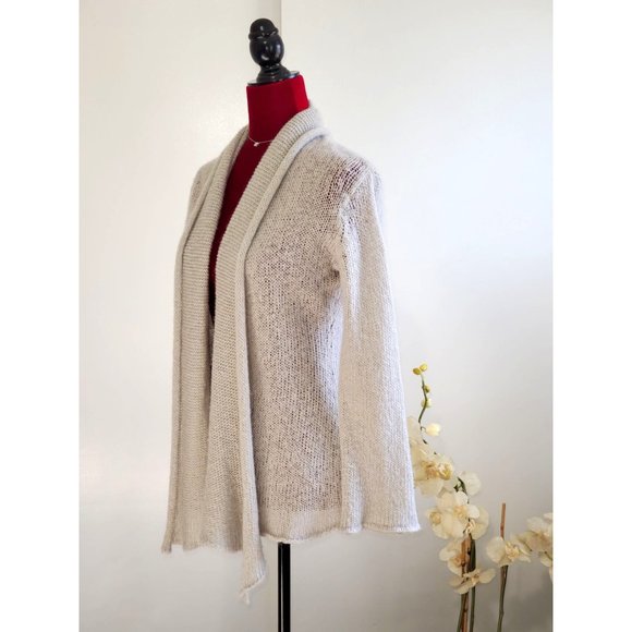 Wooden Ships Anthropologie Women's Gray Cozy Wrap Cardigan Size S/M 1162 - Picture 4 of 11